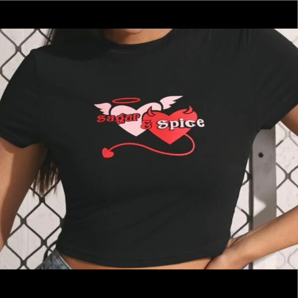 Heart & Slogan Graphic Tee